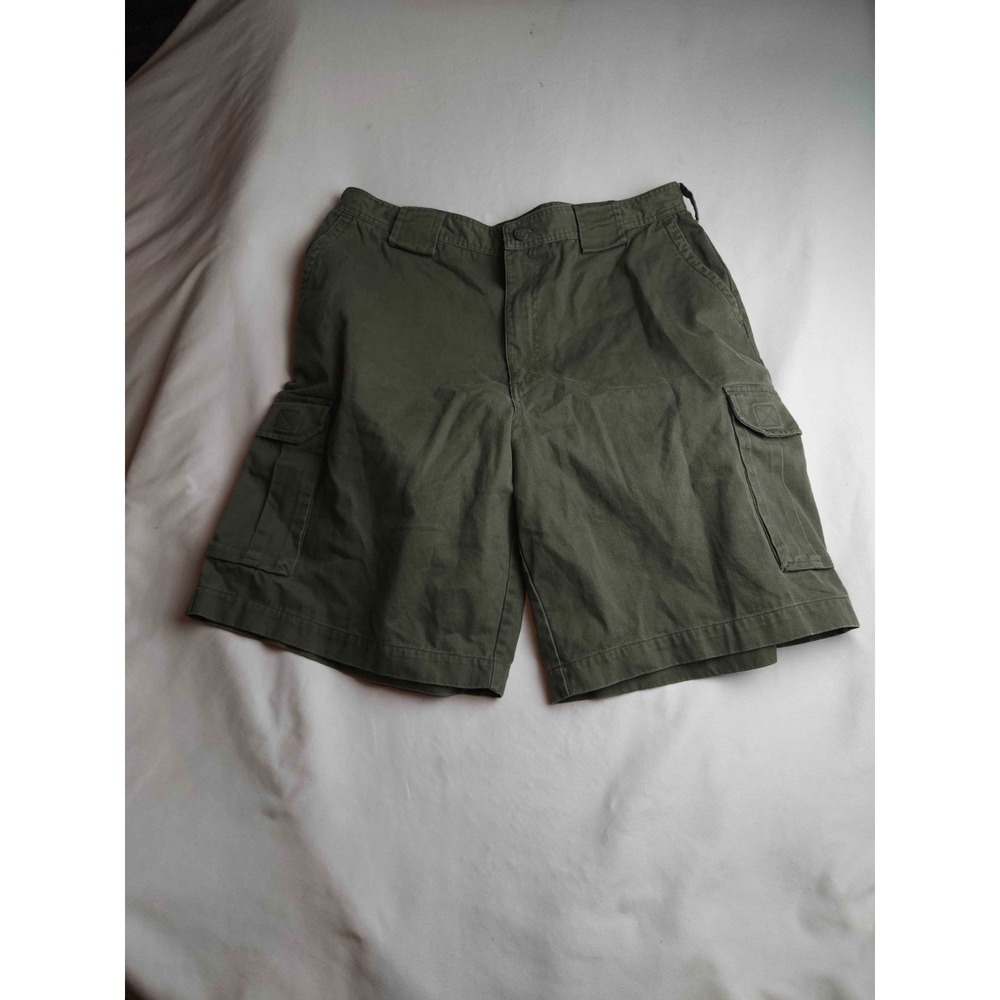 Route 66 Cargo Shorts Mens Size 36 Olive Green Twill Utility Casual Outdoors